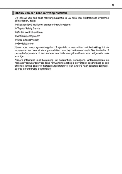 2020-2021 Toyota Land Cruiser 150 Owner's Manual | Dutch