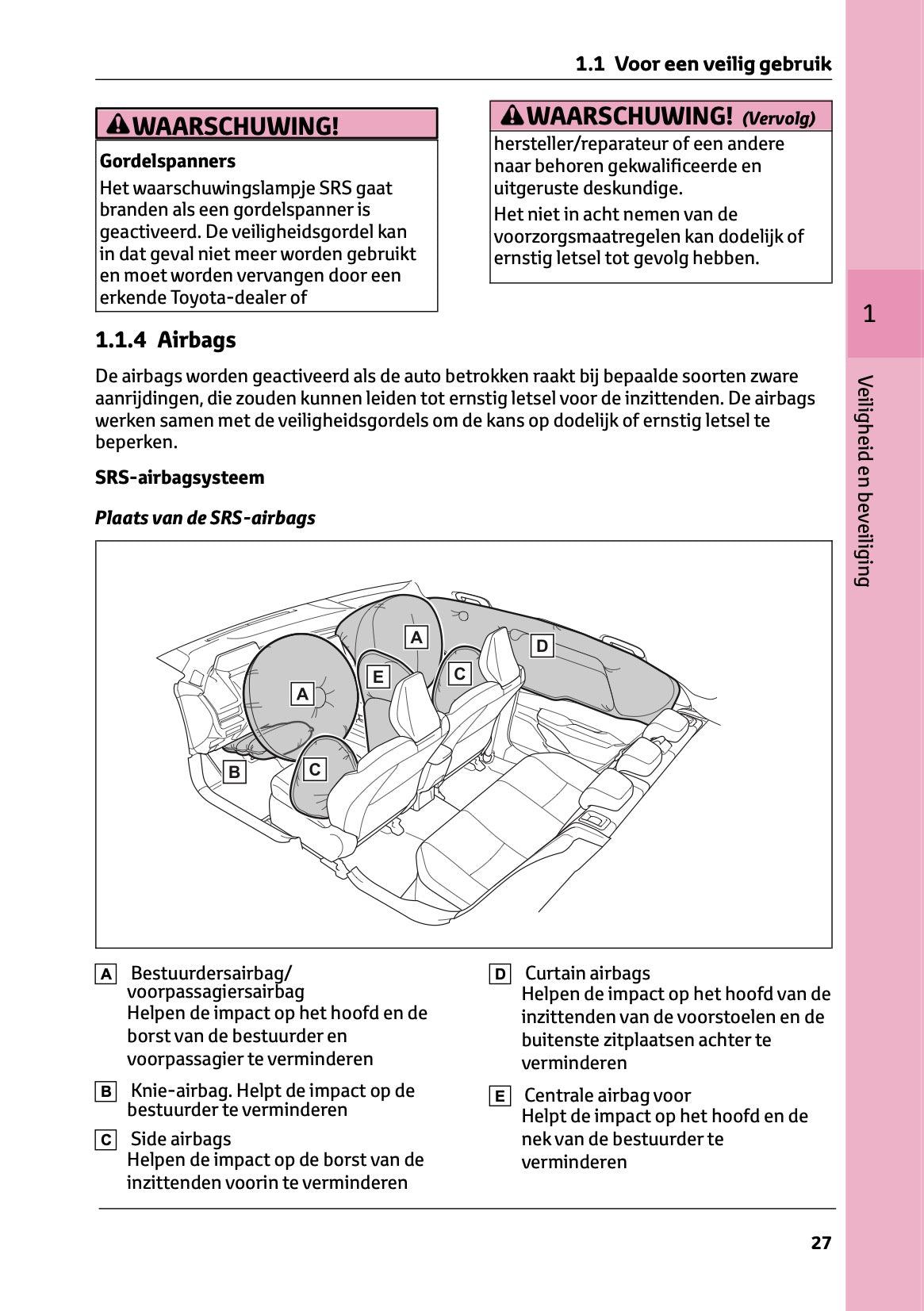 2023-2024 Toyota Prius Owner's Manual | Dutch