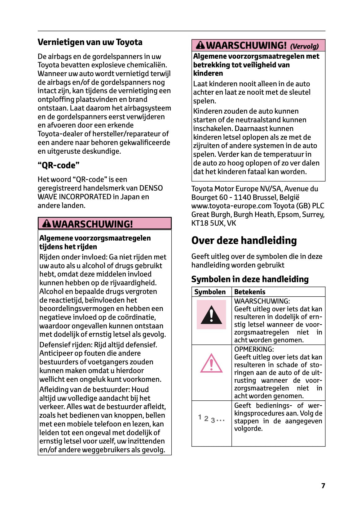 2023-2024 Toyota Prius Owner's Manual | Dutch