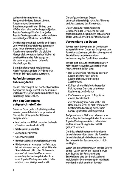 2026 Toyota RAV4 Hybrid Owner's Manual | German