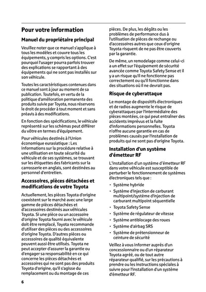 2026 Toyota RAV4 Hybrid Owner's Manual | French