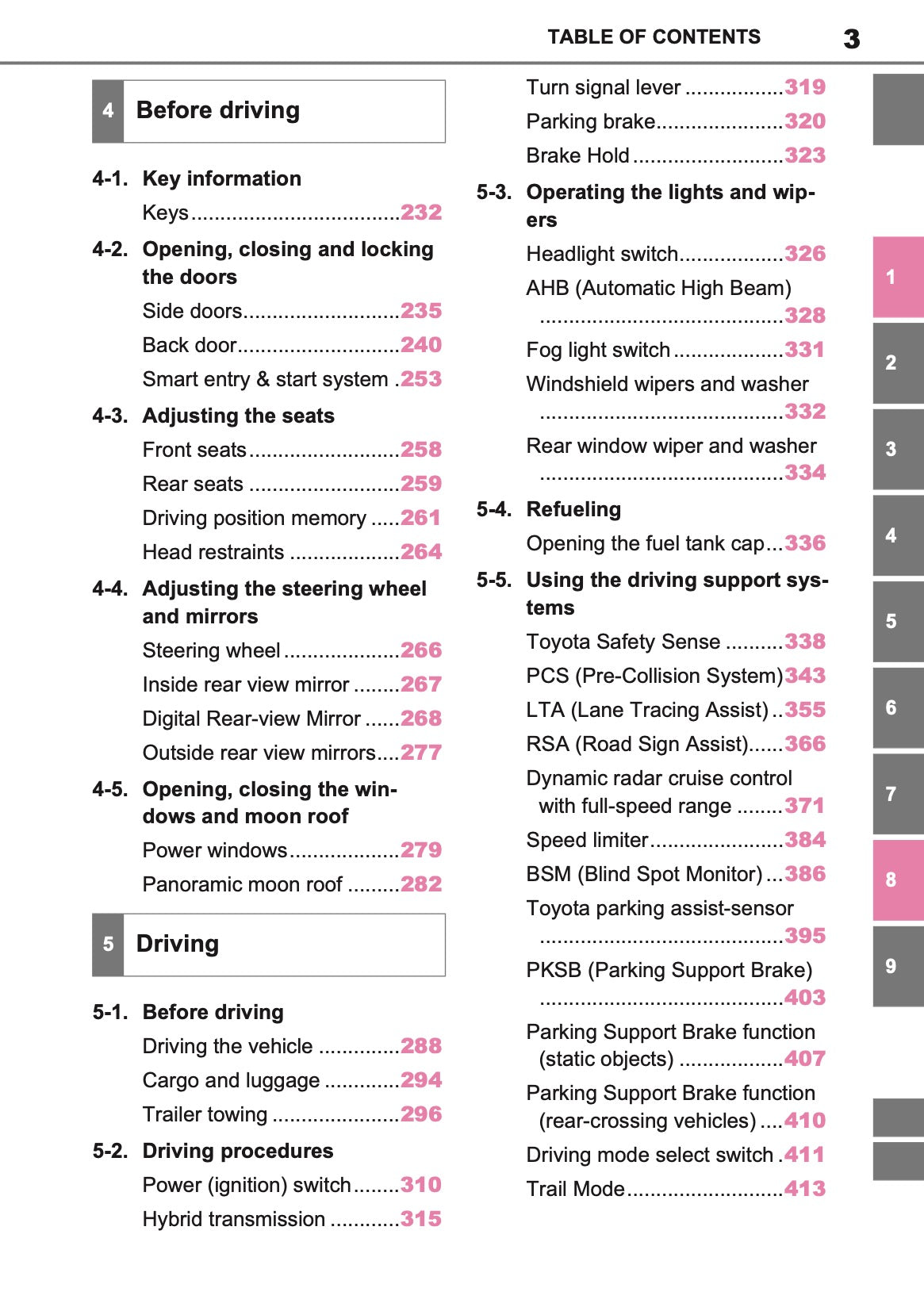 2023-2024 Toyota RAV4 Plug-in-Hybrid Owner's Manual | English