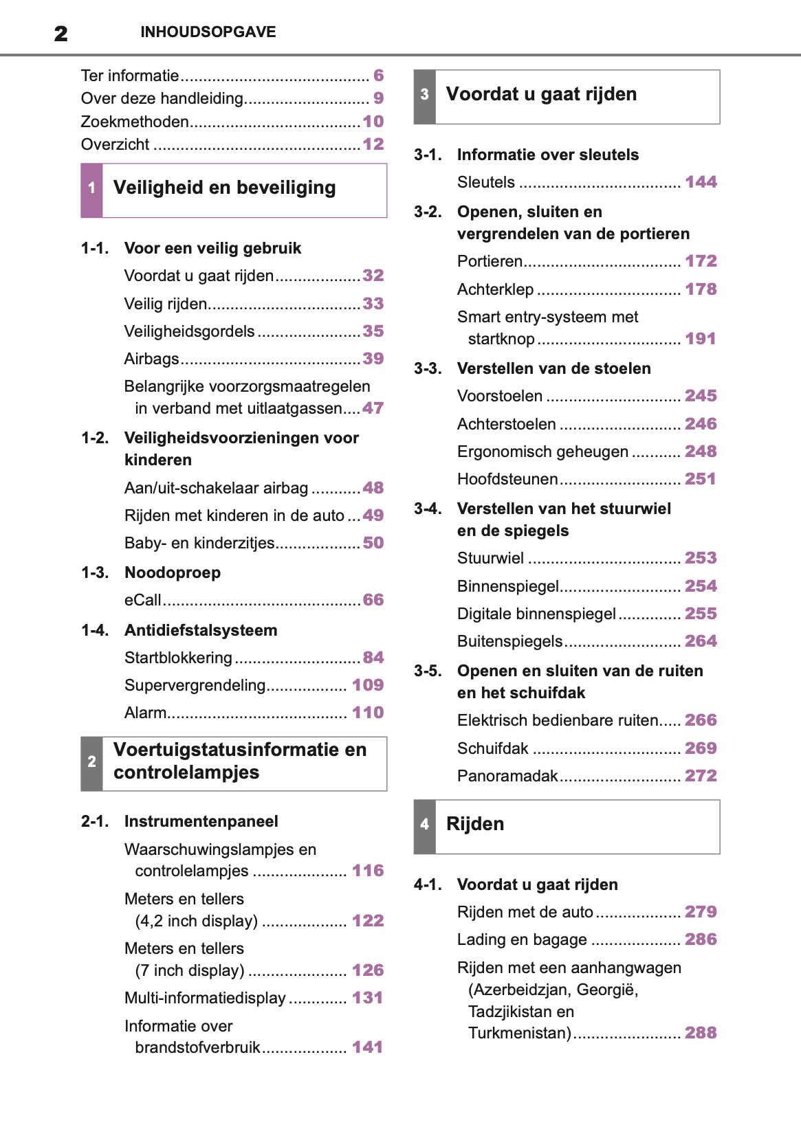 2019-2020 Toyota RAV4 Owner's Manual | Dutch