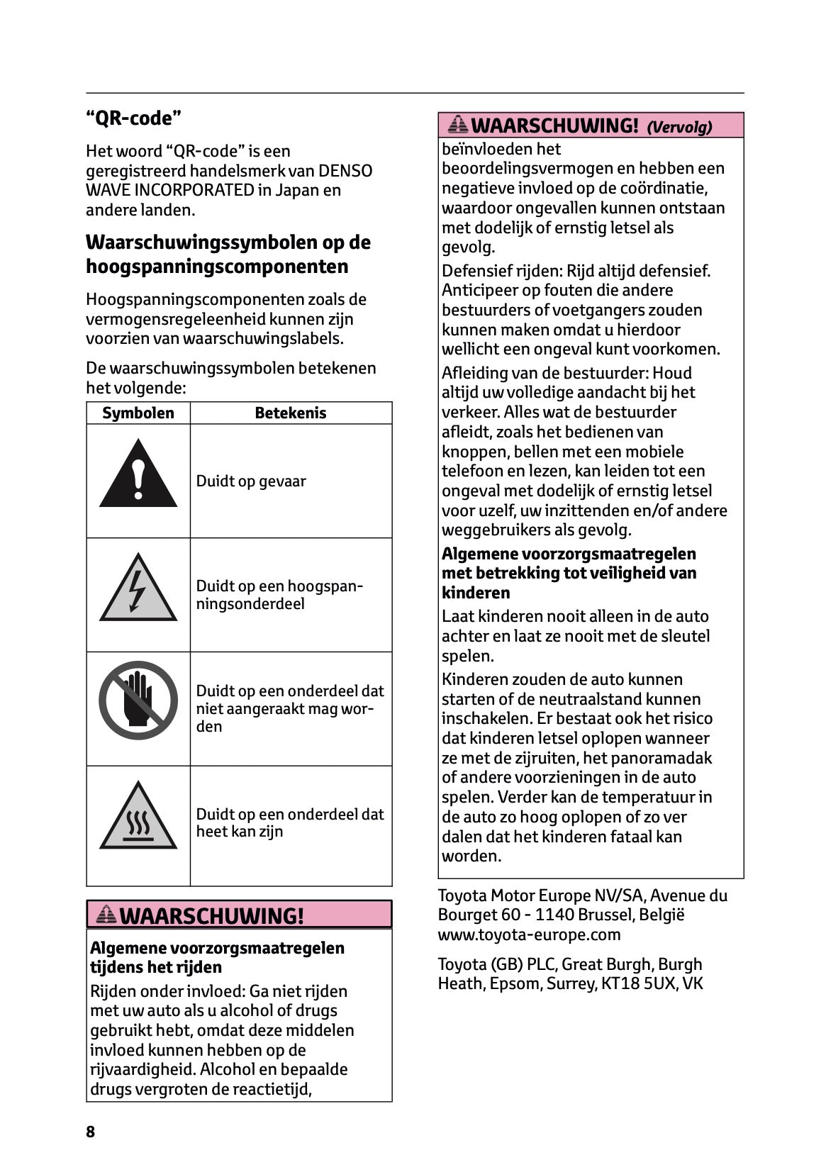 2026 Toyota RAV4 Hybrid Gebruikershandleiding | Nederlands