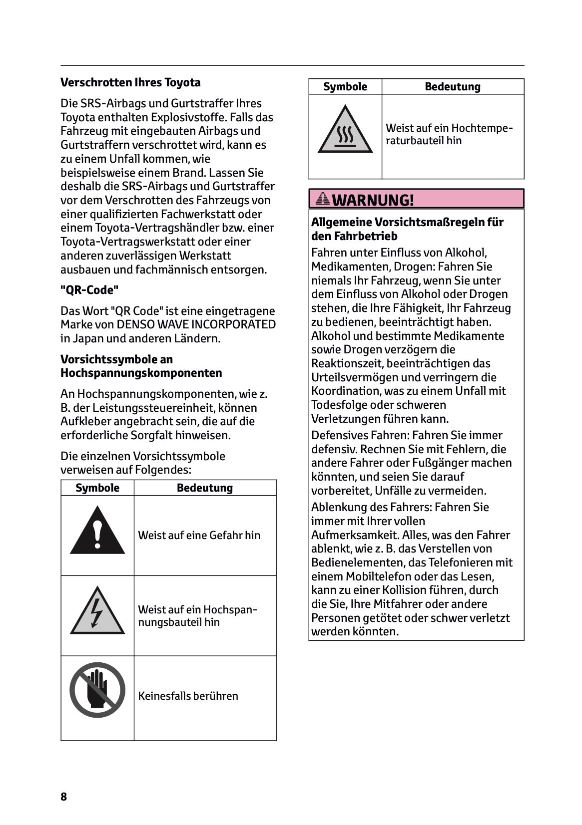 2026 Toyota RAV4 Plug-in-Hybrid Owner's Manual | German