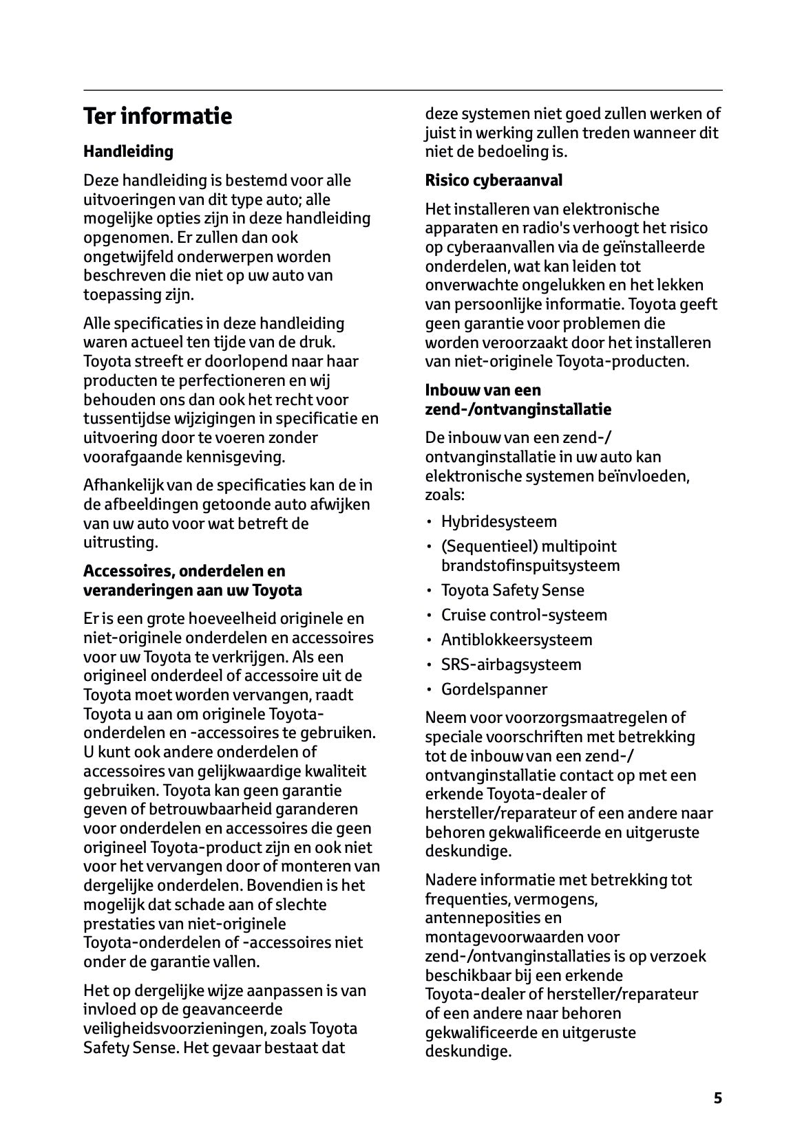 2026 Toyota RAV4 Plug-in-Hybrid Owner's Manual | Dutch