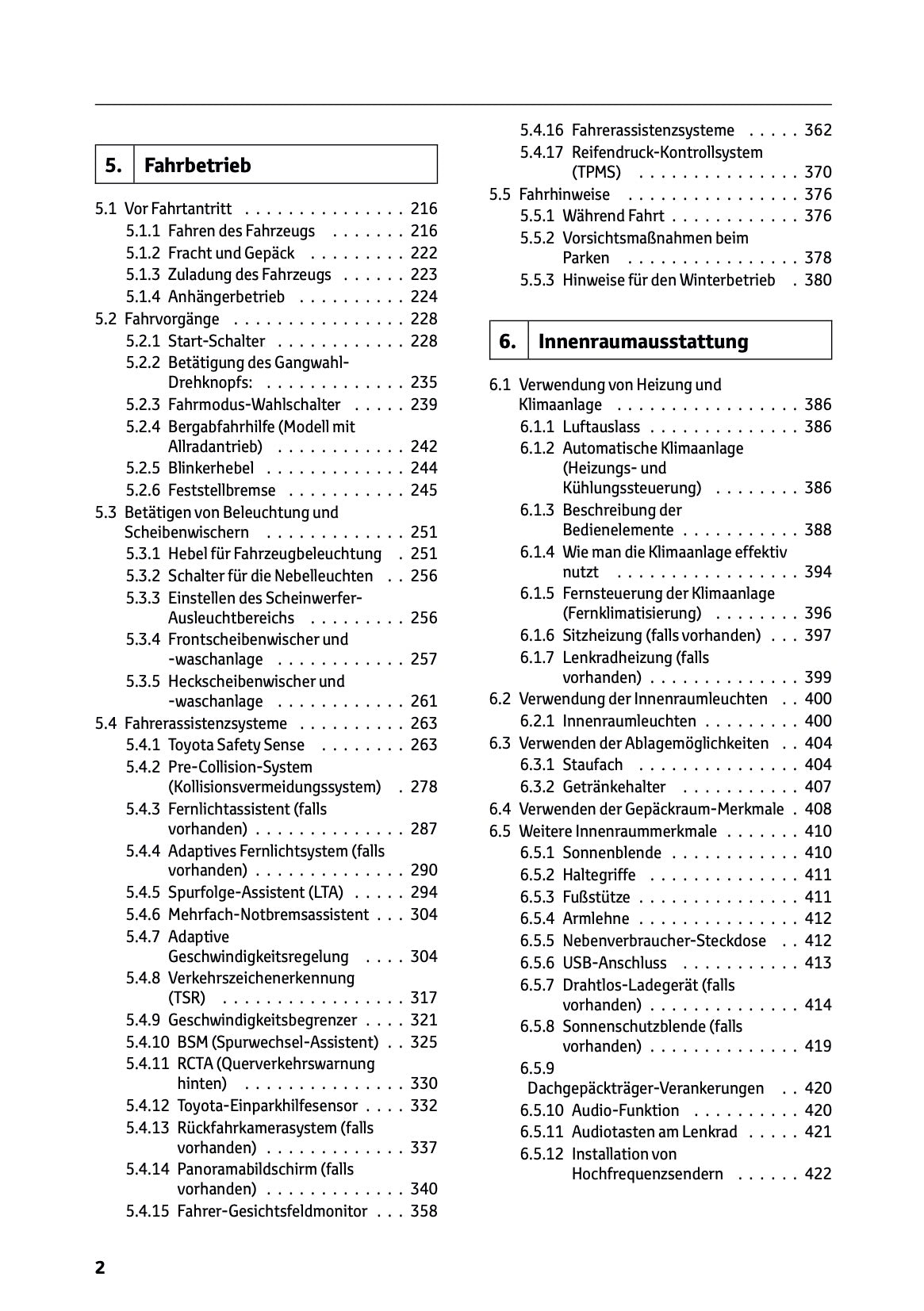 2025-2026 Toyota Urban Cruiser Owner's Manual | German