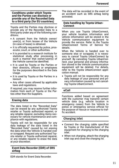 2025-2026 Toyota Urban Cruiser Owner's Manual | English