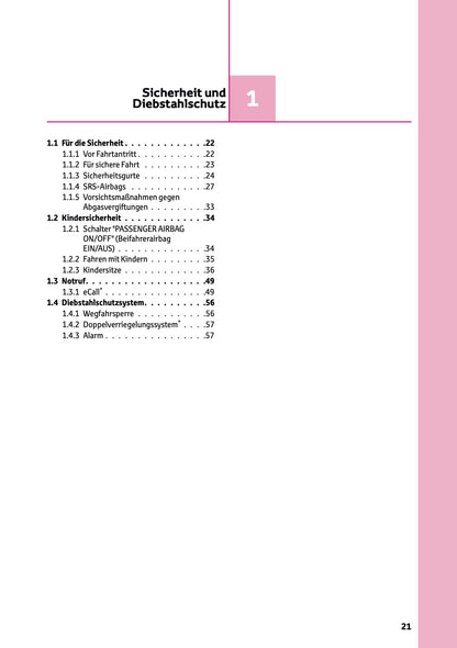 2025 Toyota GR Yaris Owner's Manual | German
