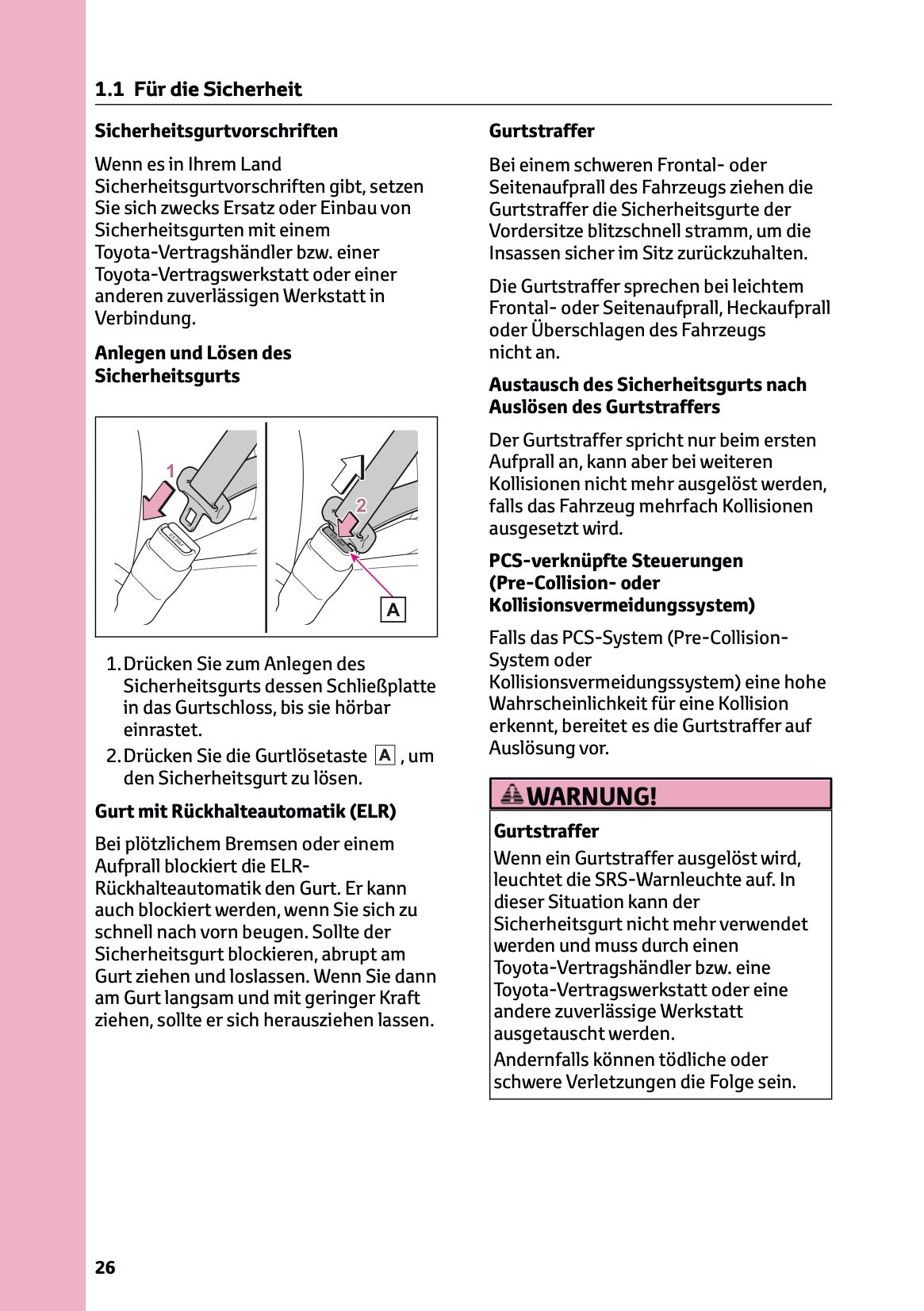 2025 Toyota GR Yaris Owner's Manual | German