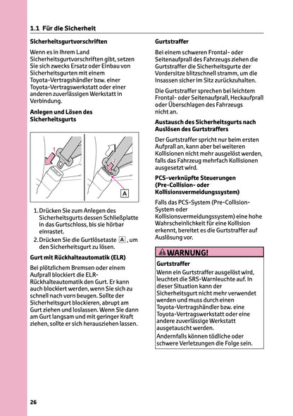 2025 Toyota GR Yaris Owner's Manual | German
