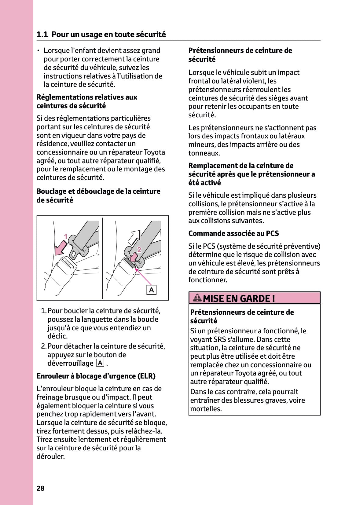 2025 Toyota GR Yaris Owner's Manual | French