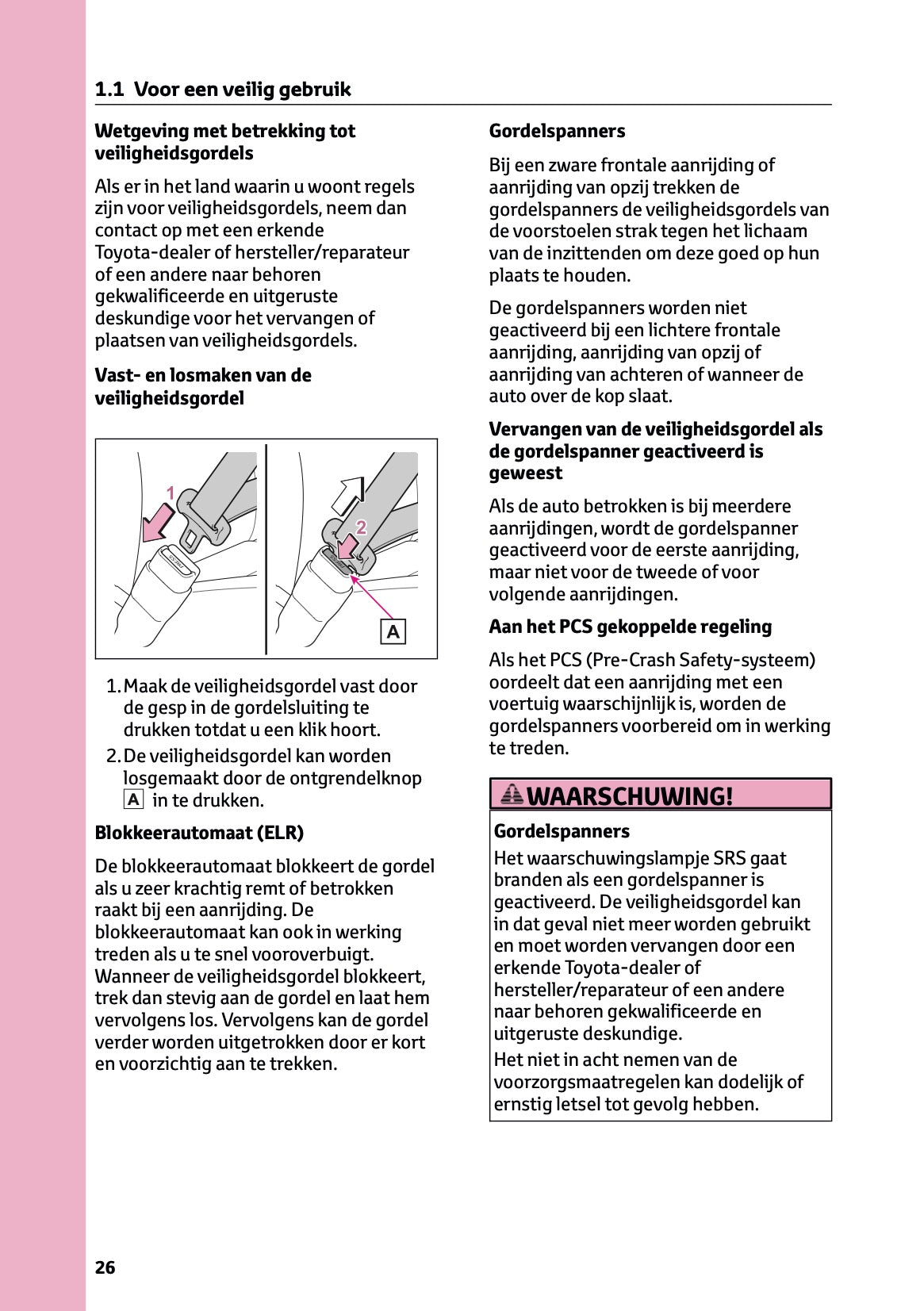 2025 Toyota GR Yaris Owner's Manual | Dutch