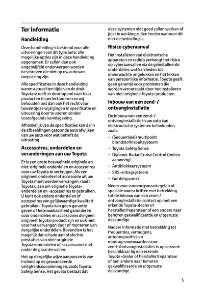 2025 Toyota GR Yaris Owner's Manual | Dutch