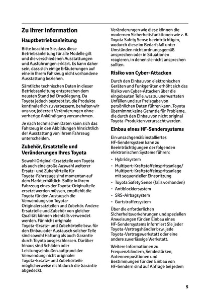 2025 Toyota Yaris Cross Hybrid Owner's Manual | German