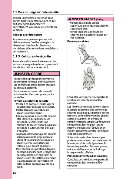 2025 Toyota Yaris Cross Hybrid Owner's Manual | French