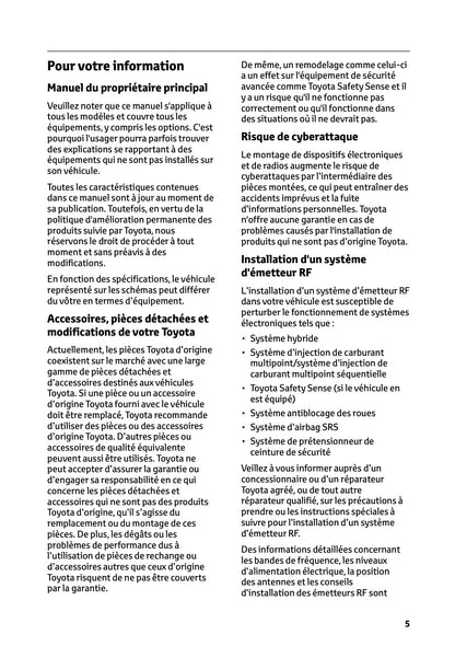 2025 Toyota Yaris Cross Hybrid Owner's Manual | French