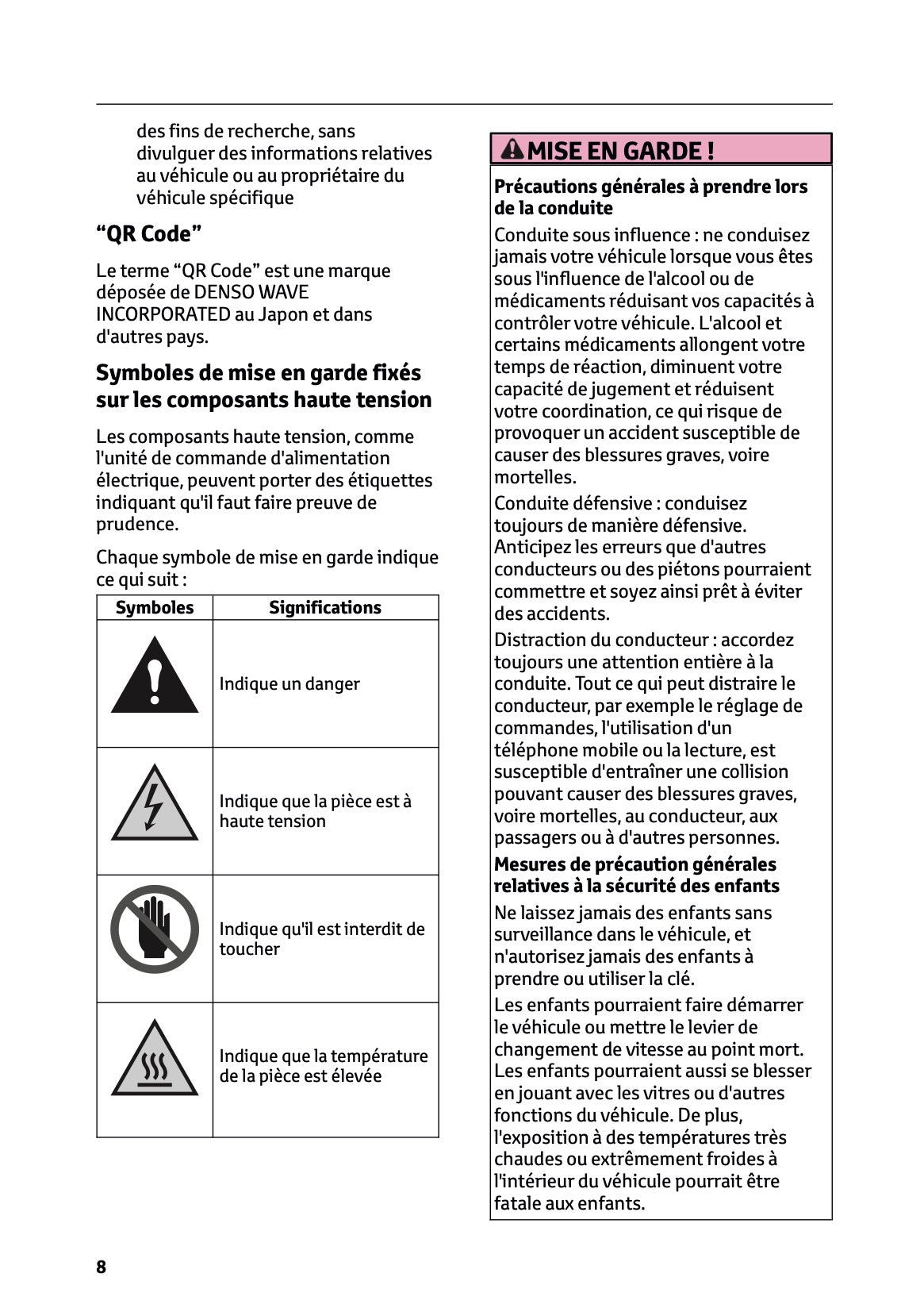 2025 Toyota Yaris Cross Hybrid Owner's Manual | French