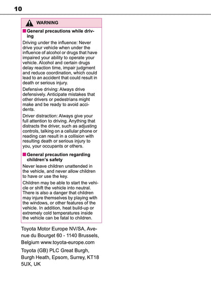 2025 Toyota Yaris Cross Hybrid Owner's Manual | English