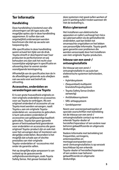 2025 Toyota Yaris Cross Hybrid Owner's Manual | Dutch