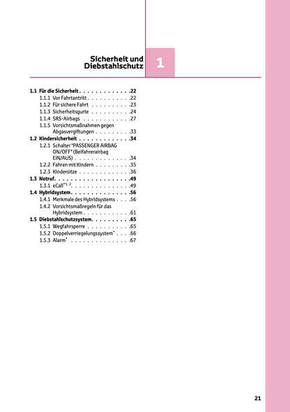 2024 Toyota Yaris Cross Hybrid Owner's Manual | German