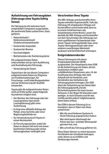 2026 Toyota Yaris Cross Hybrid Owner's Manual | German