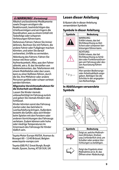 2026 Toyota Yaris Cross Hybrid Owner's Manual | German