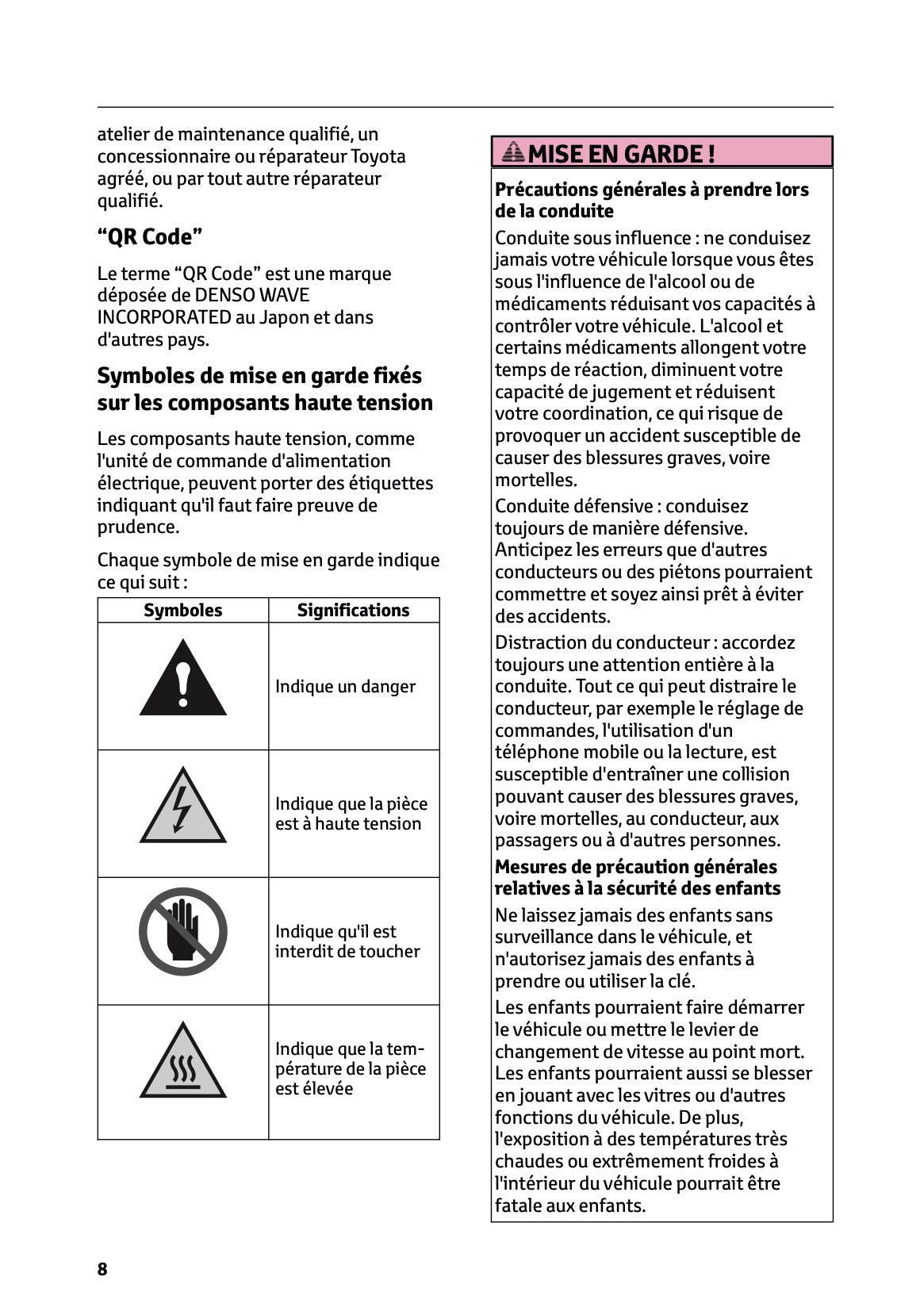 2025 Toyota Yaris Hybrid Owner's Manual | French