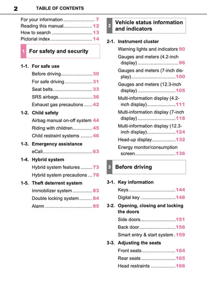 2025 Toyota Yaris Hybrid Owner's Manual | English