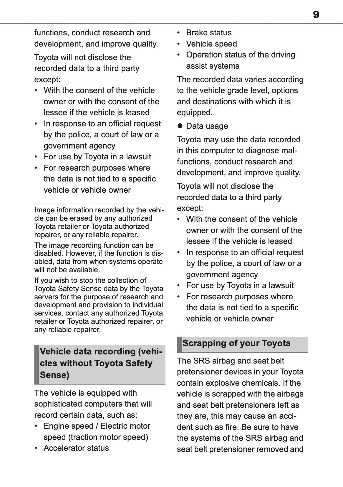 2026 Toyota Yaris Cross Hybrid Owner's Manual | English