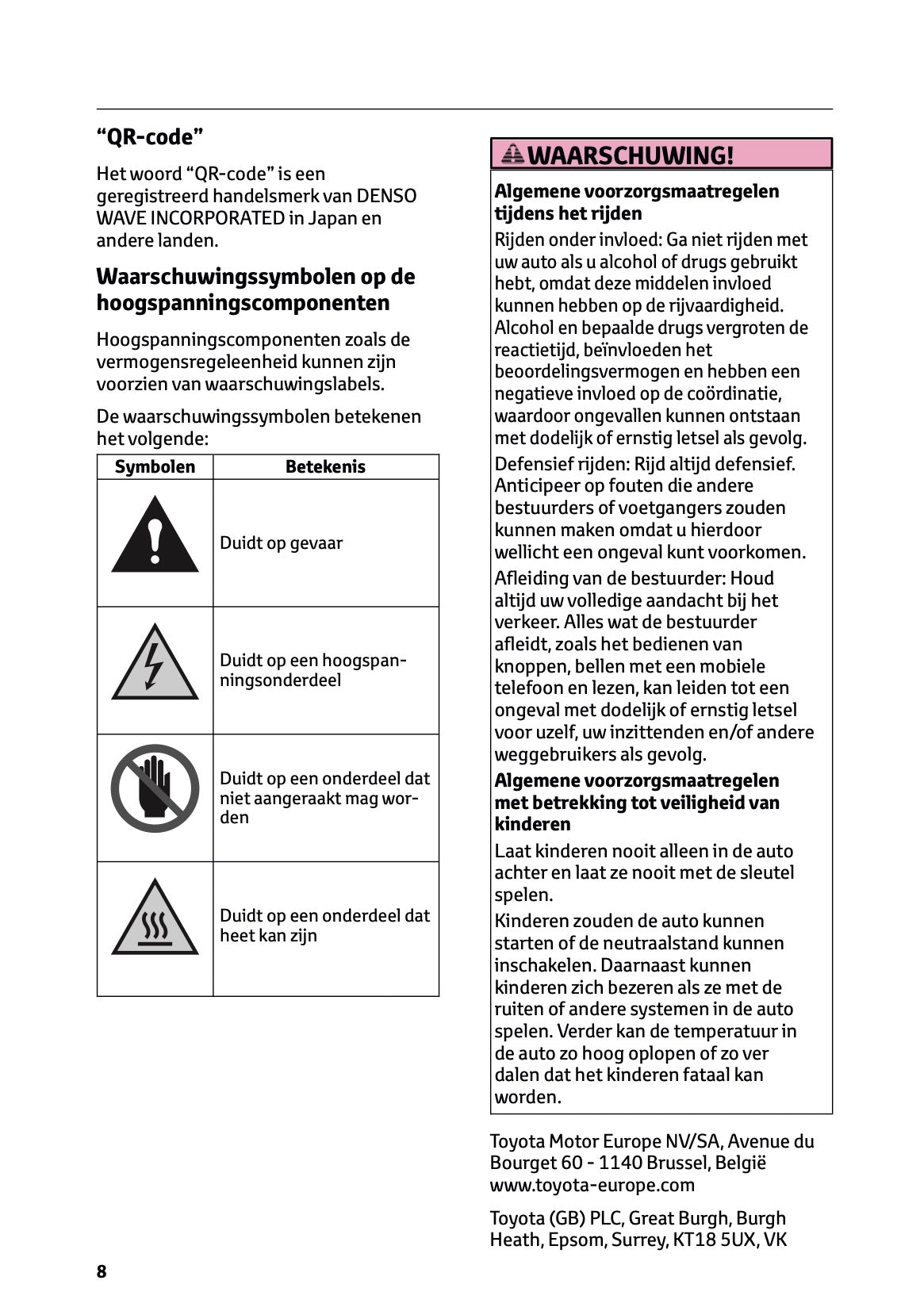 2025-2026 Toyota Yaris Hybrid Gebruikershandleiding | Nederlands