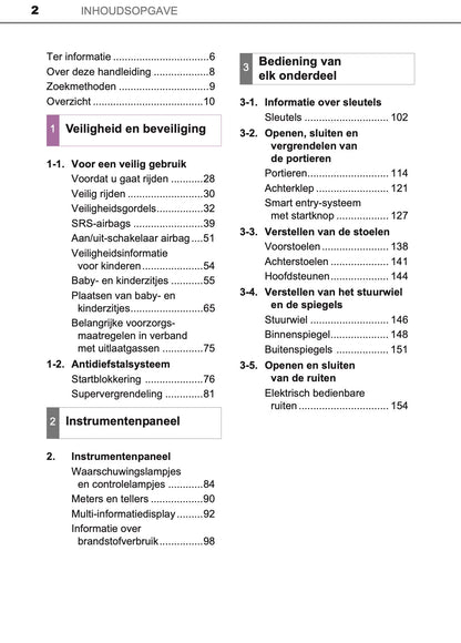 2016-2017 Toyota Yaris Owner's Manual | Dutch