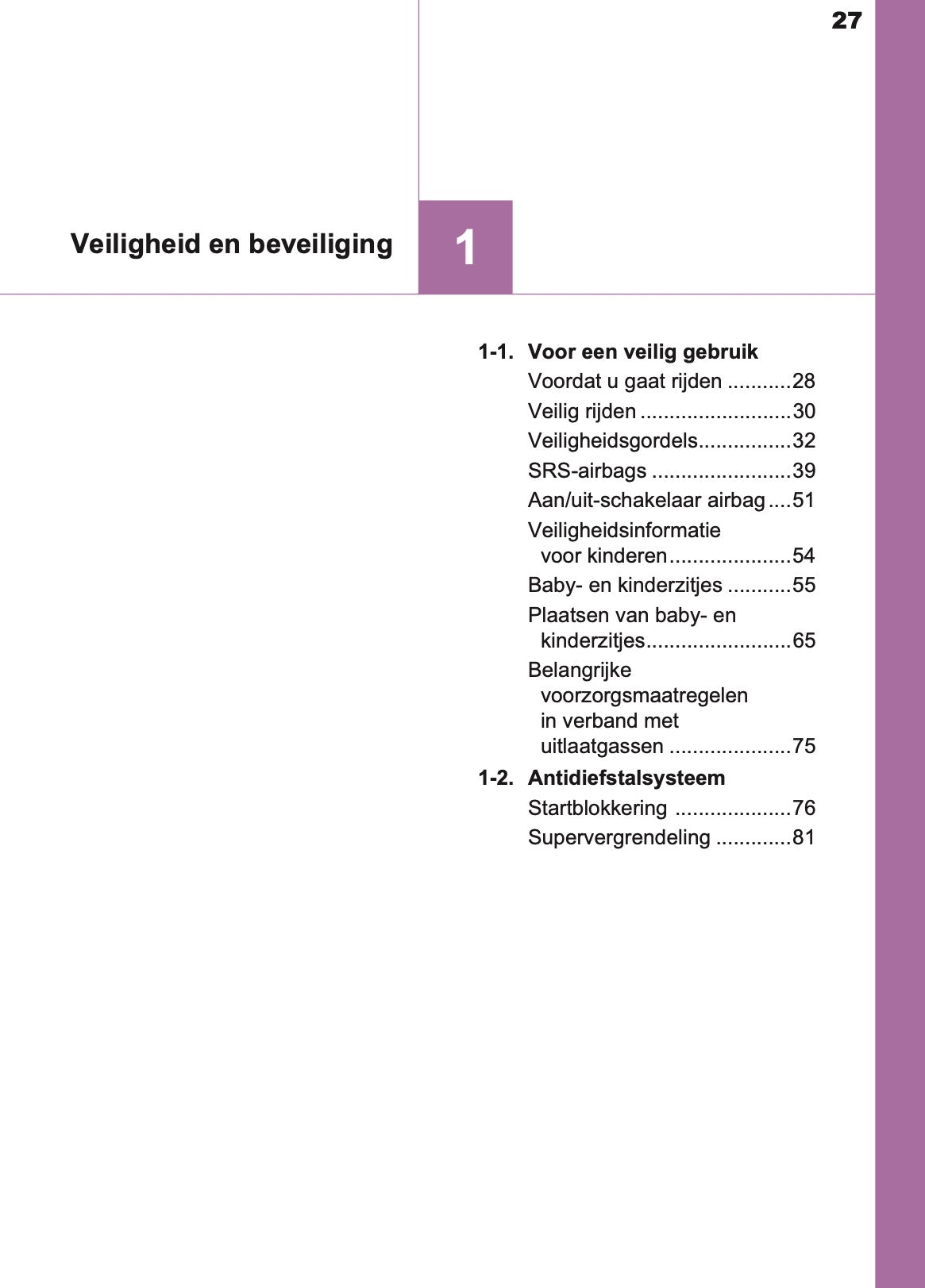 2016-2017 Toyota Yaris Owner's Manual | Dutch
