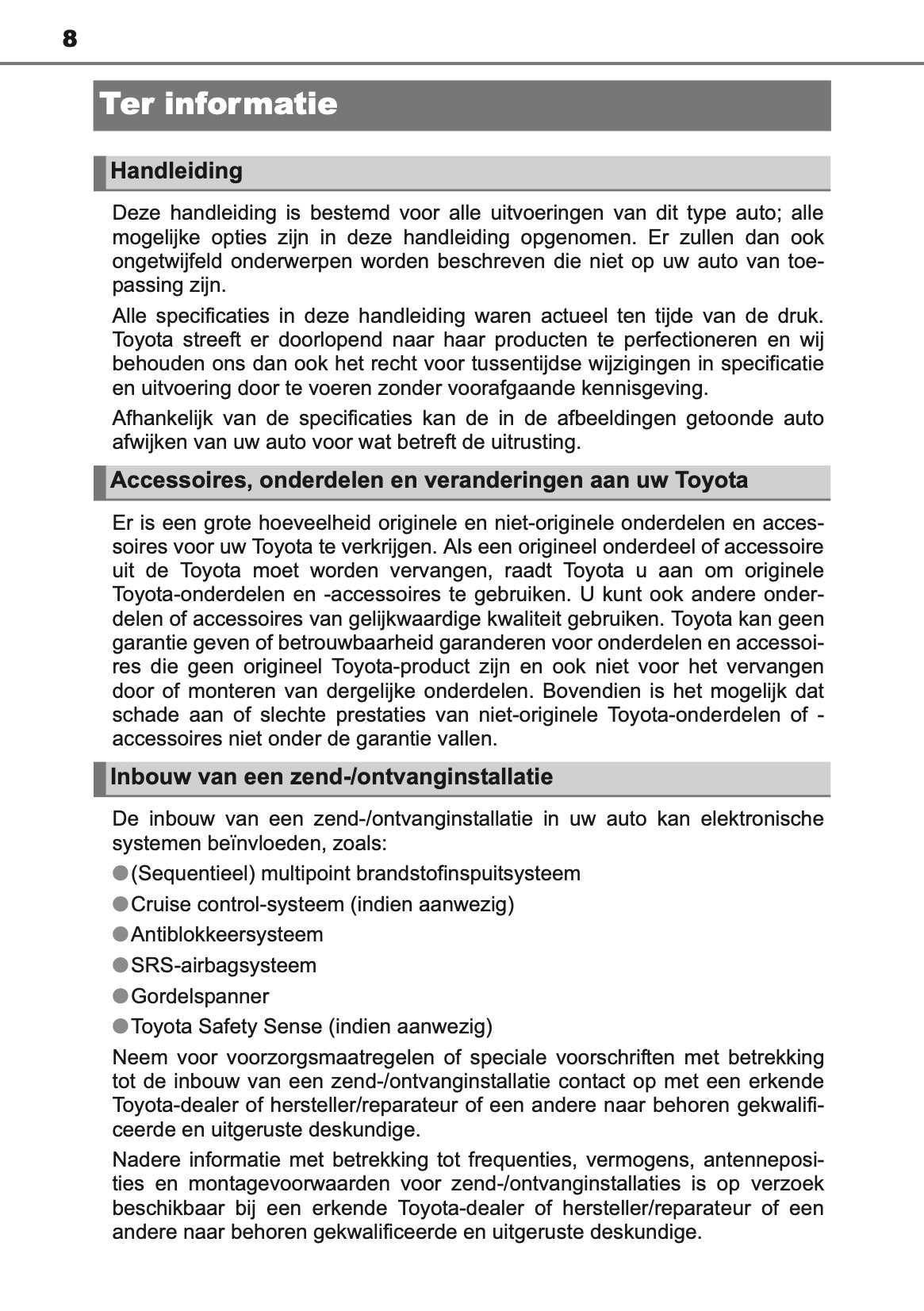 2017-2018 Toyota Yaris Gebruikershandleiding | Nederlands