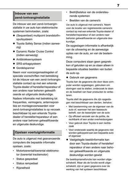 2021 Toyota Yaris Owner's Manual | Dutch