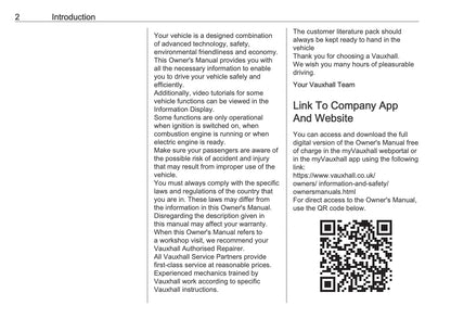 2025 Vauxhall Corsa Owner's Manual | English