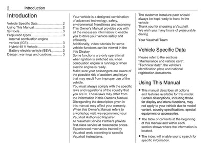2025 Vauxhall Frontera Owner's Manual | English
