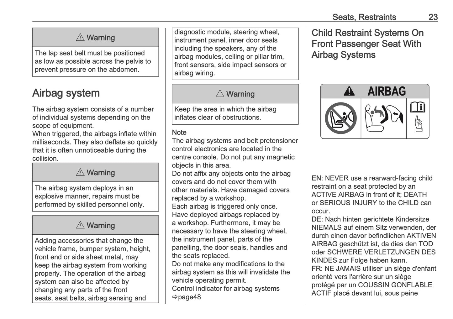 2025-2026 Vauxhall Frontera Owner's Manual | English