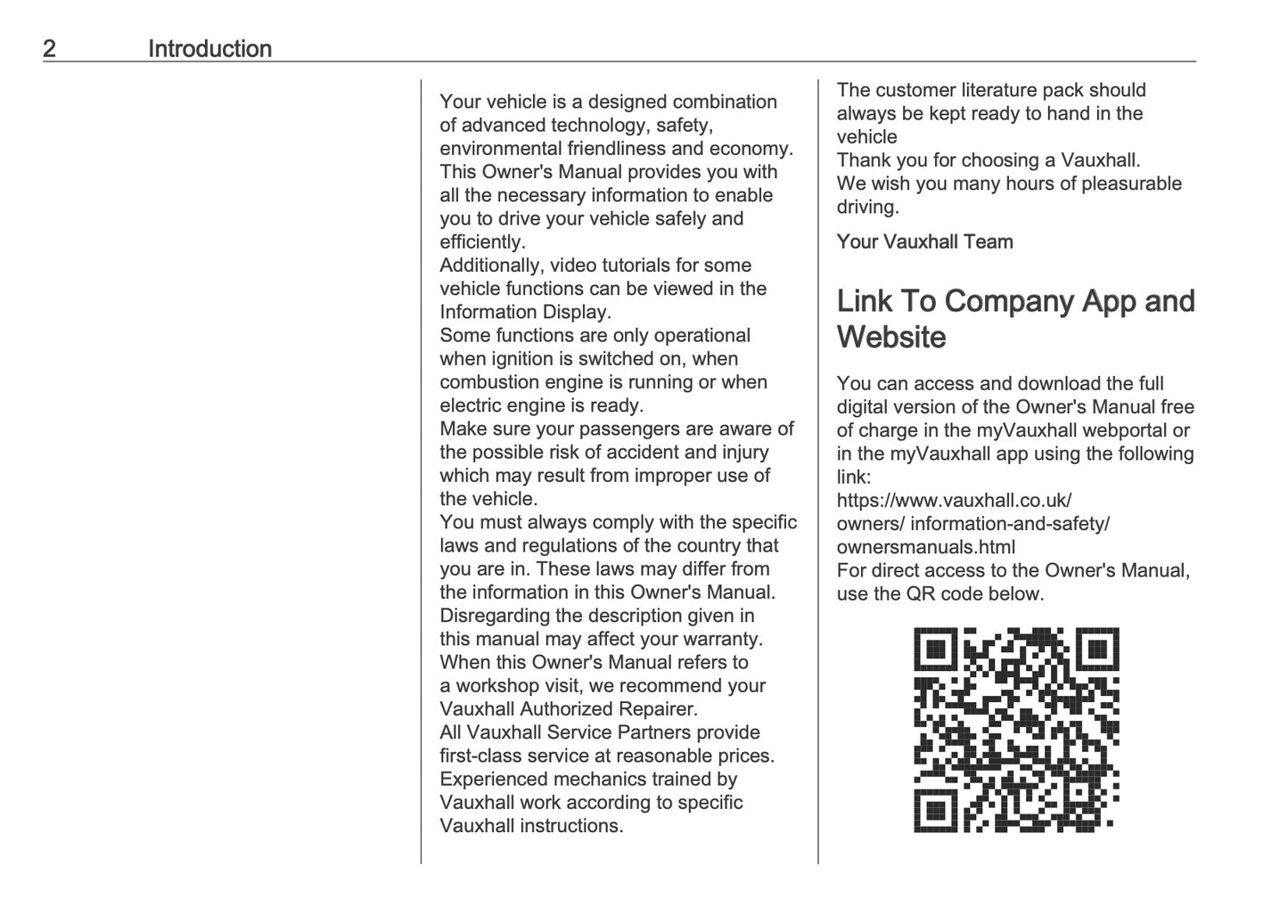 2025-2026 Vauxhall Mokka Owner's Manual | English