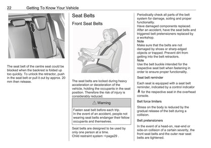 2025-2026 Vauxhall Mokka Owner's Manual | English