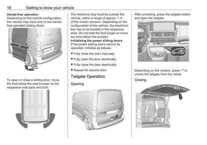 2025-2026 Vauxhall Vivaro Owner's Manual | English