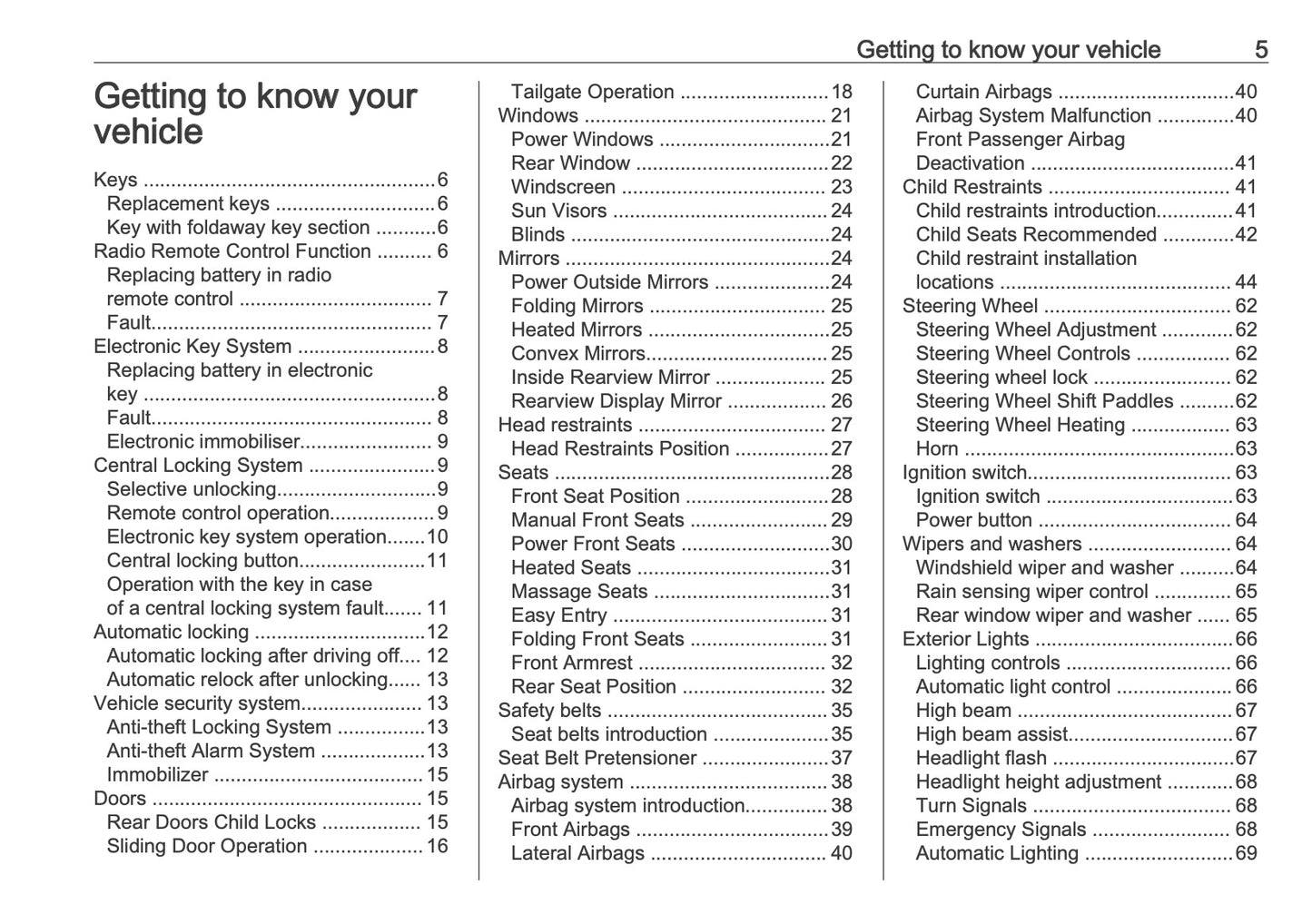 2025-2026 Vauxhall Vivaro Owner's Manual | English