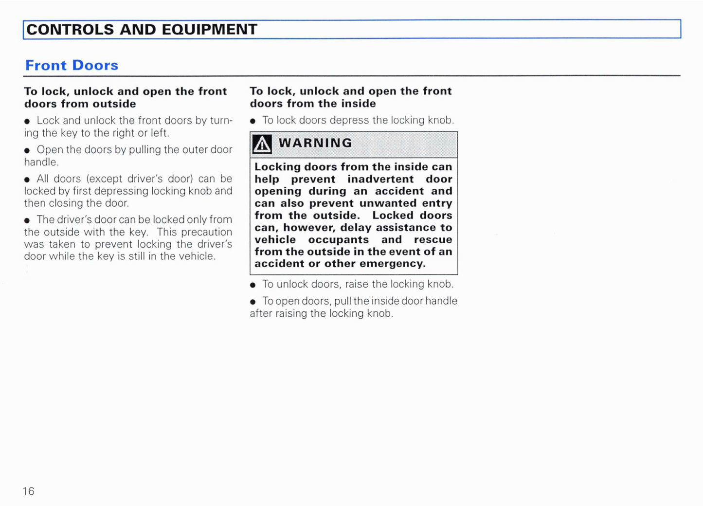 1999 Volkswagen EuroVan Owner's Manual | English