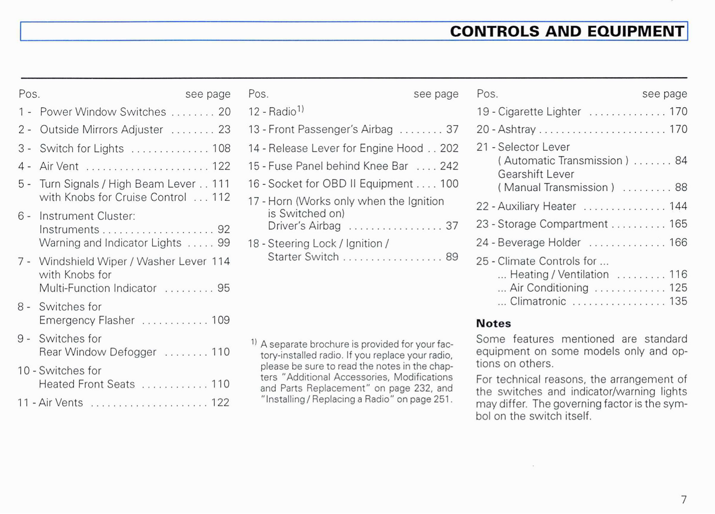 1999 Volkswagen EuroVan Owner's Manual | English