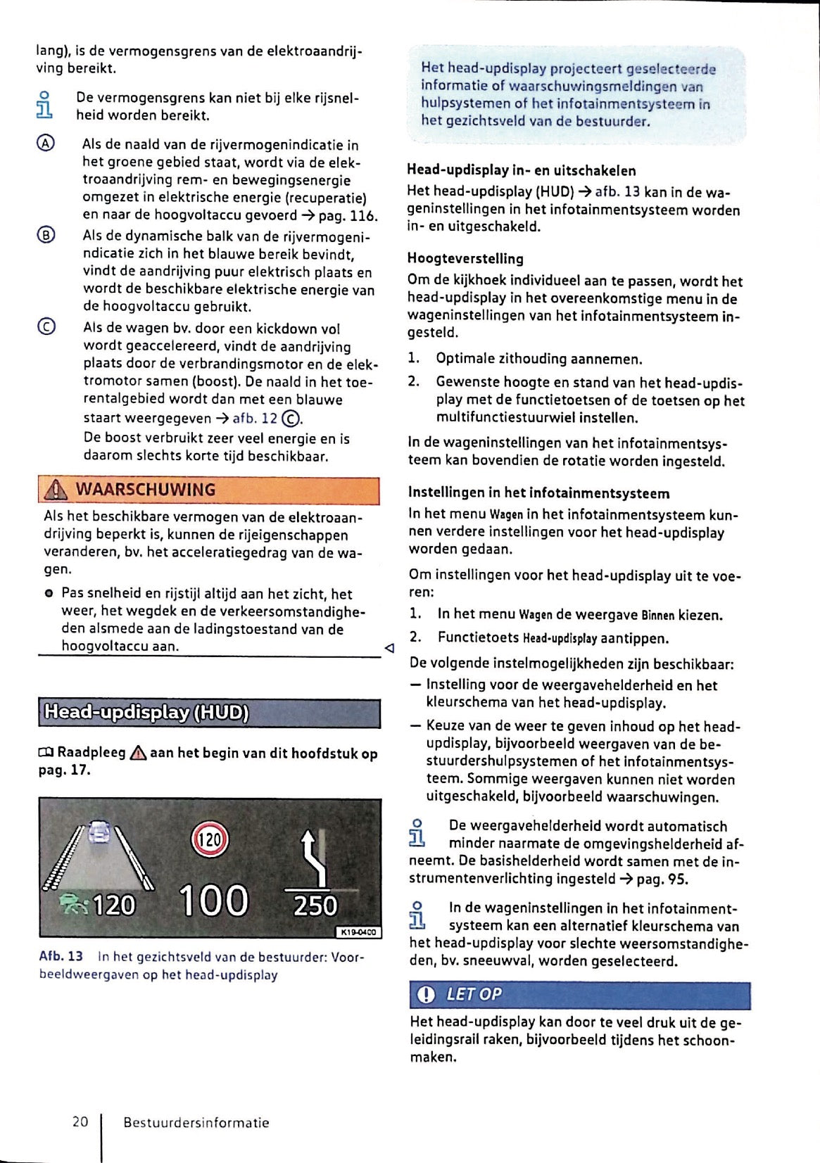 2020 Volkswagen Golf eHybrid/Golf GTE Owner's Manual | Dutch