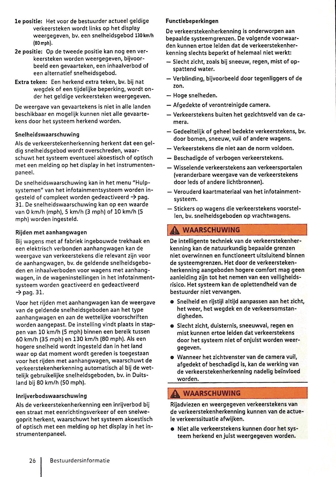 2020 Volkswagen Golf eHybrid/Golf GTE Owner's Manual | Dutch