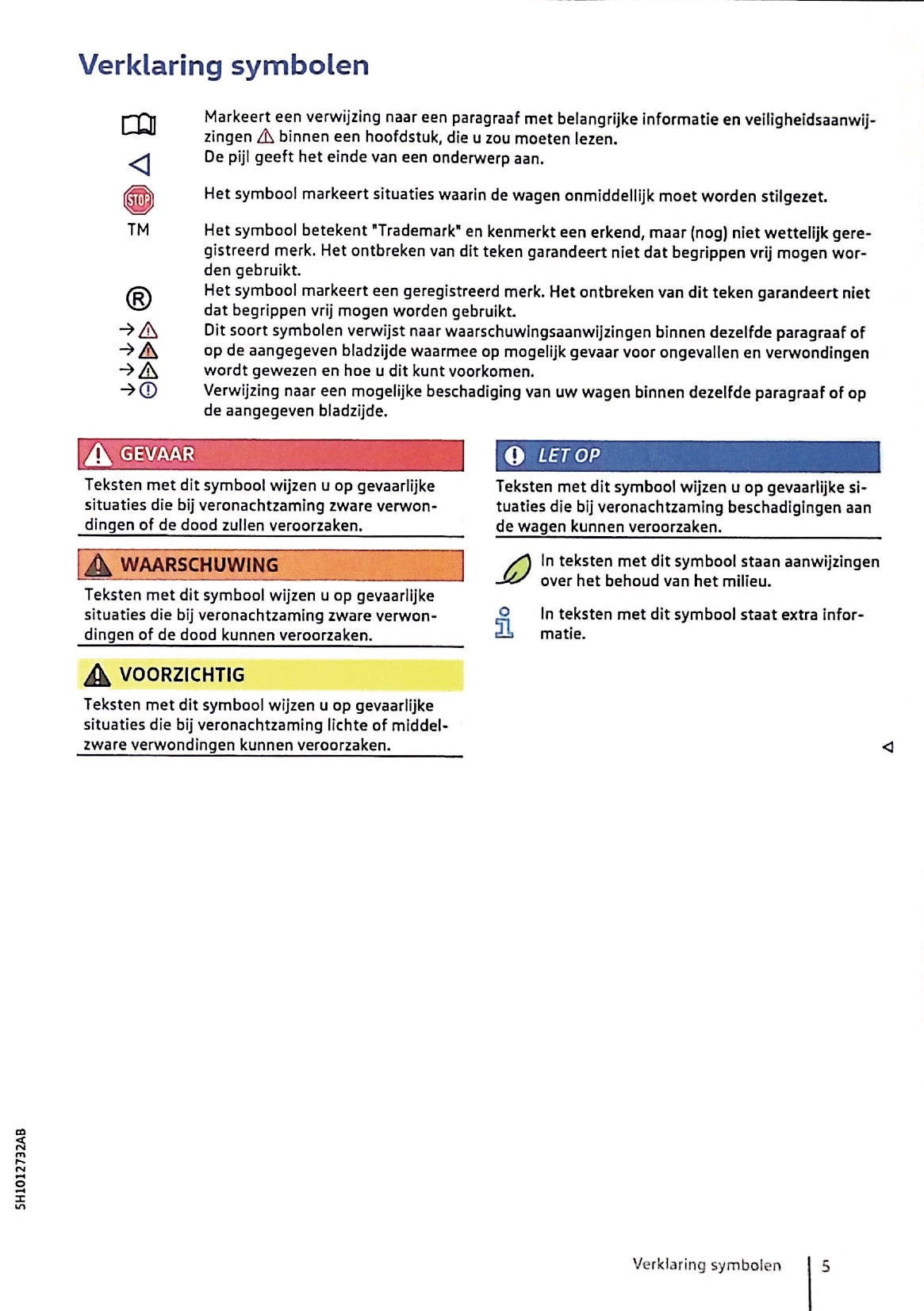 2020 Volkswagen Golf eHybrid/Golf GTE Owner's Manual | Dutch