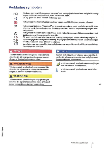 2020 Volkswagen Golf eHybrid/Golf GTE Owner's Manual | Dutch