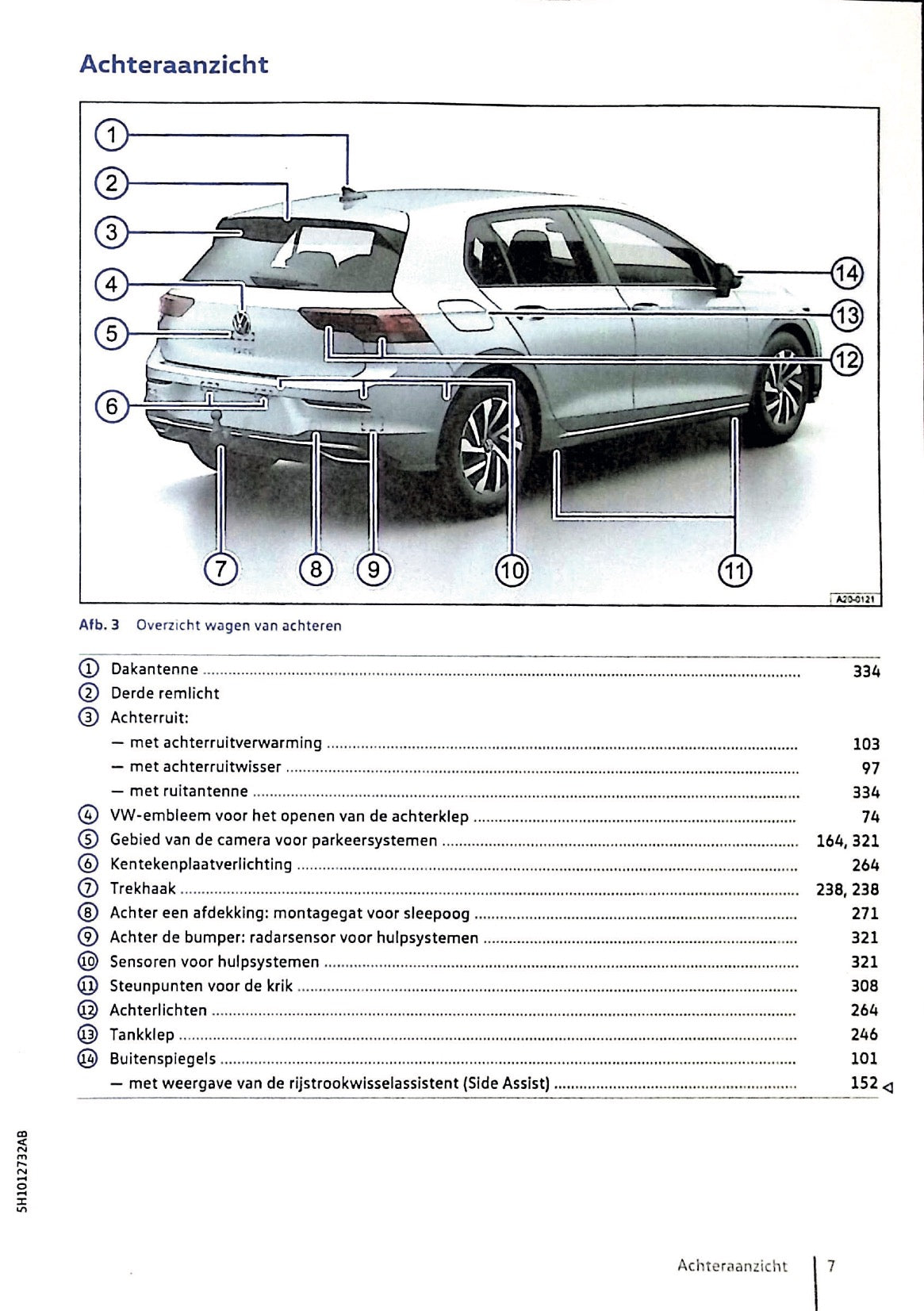 2020 Volkswagen Golf eHybrid/Golf GTE Owner's Manual | Dutch