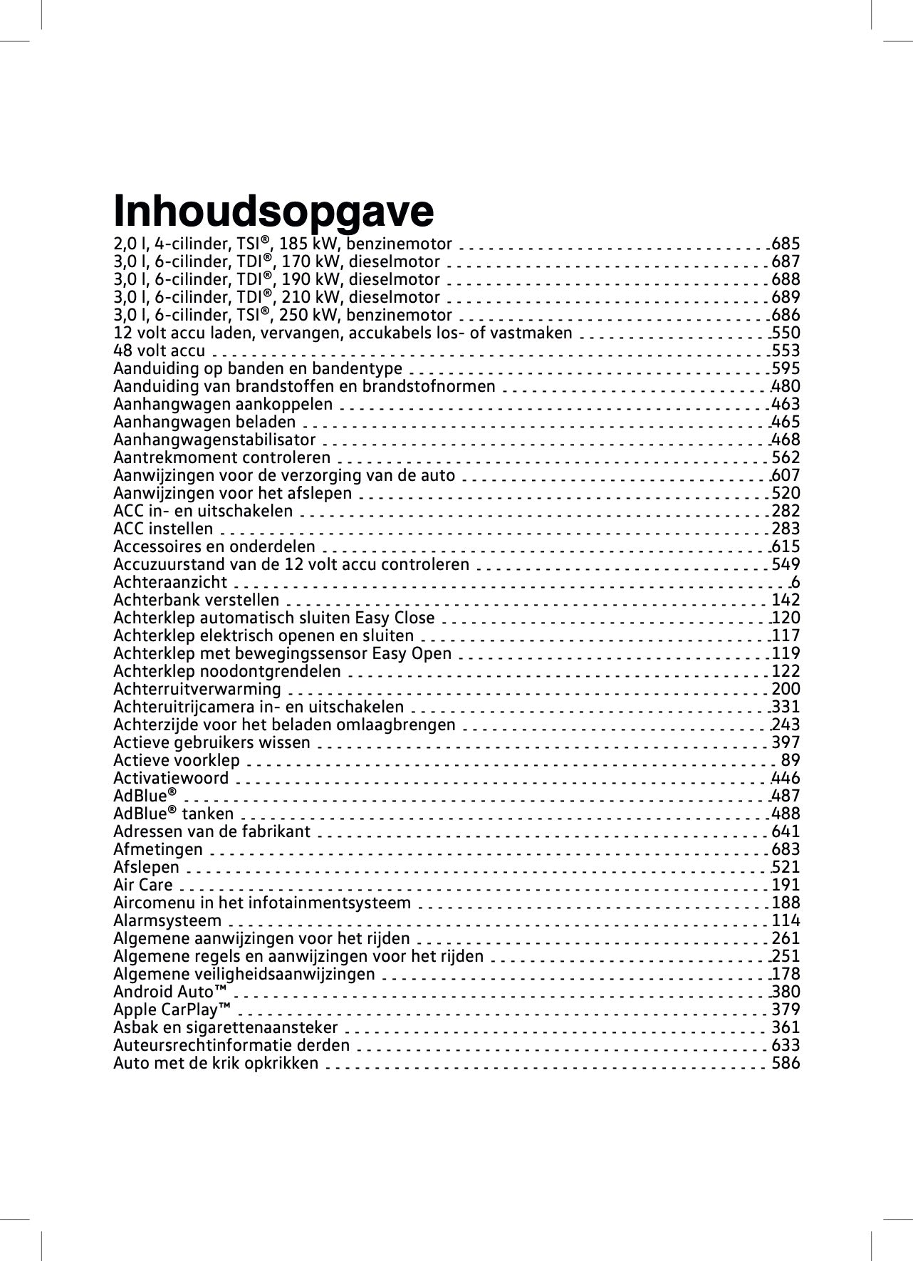 2023-2024 Volkswagen Touareg Owner's Manual | Dutch